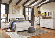 Willowton Whitewash Sleigh Bedroom Set - SET | B267-74 | B267-77 | B267-96 | B267-92 | B267-46 - Vega Furniture