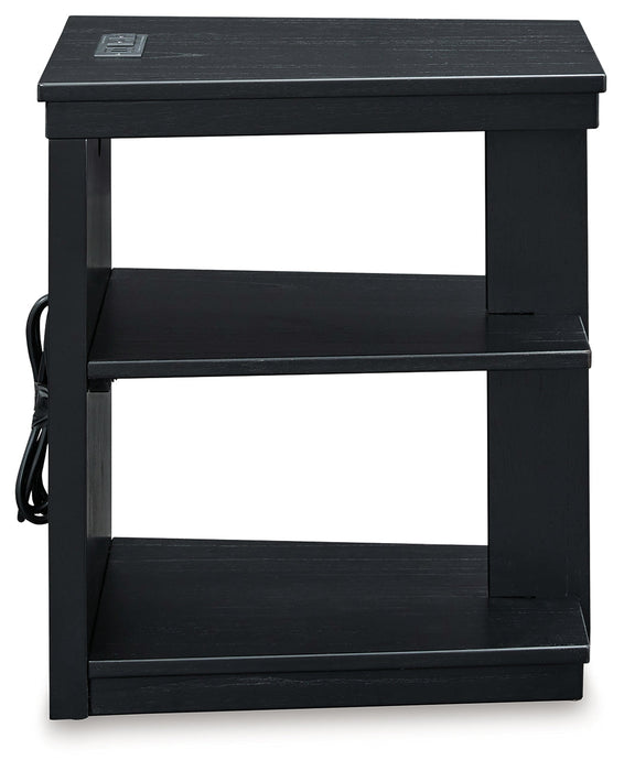 Winbardi Black Chairside End Table - T786-7 - Vega Furniture