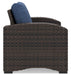 Windglow Blue/Brown Outdoor Lounge Chair with Cushion - P340-820 - Vega Furniture