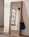 Winslow Smokey Walnut/Coffee Bean Standing Mirror - 223256 - Vega Furniture