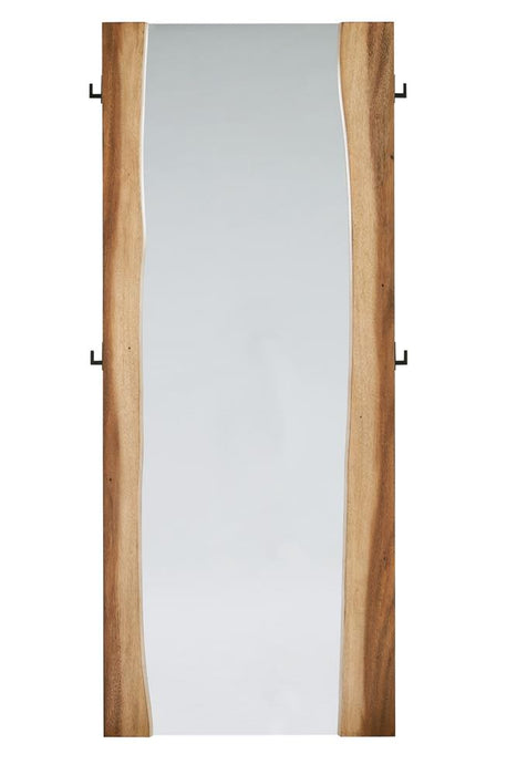 Winslow Smokey Walnut/Coffee Bean Standing Mirror - 223256 - Vega Furniture