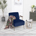 Woodford Blue Velvet Accent Chair - 521Navy - Vega Furniture