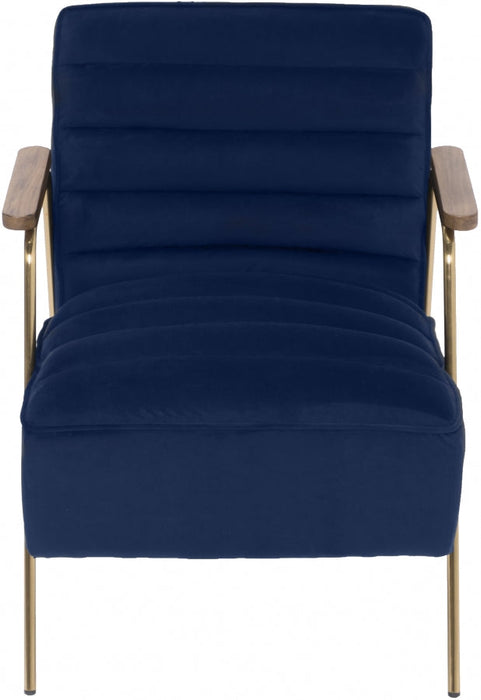 Woodford Blue Velvet Accent Chair - 521Navy - Vega Furniture