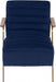 Woodford Blue Velvet Accent Chair - 521Navy - Vega Furniture