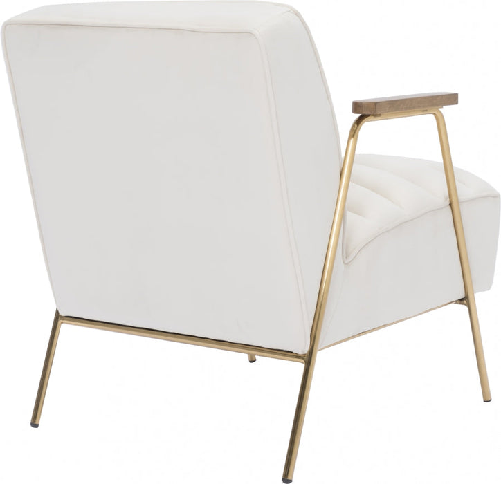 Woodford Cream Velvet Accent Chair - 521Cream - Vega Furniture