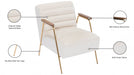 Woodford Cream Velvet Accent Chair - 521Cream - Vega Furniture