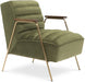Woodford Green Velvet Accent Chair - 521Olive - Vega Furniture