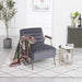 Woodford Grey Velvet Accent Chair - 521Grey - Vega Furniture