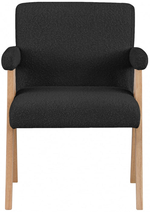 Woodloch Black Boucle Fabric Accent Chair - 480Black - Vega Furniture