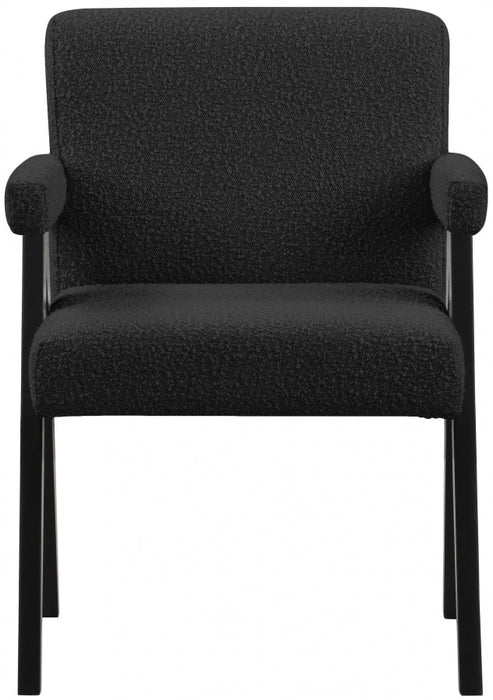 Woodloch Black Boucle Fabric Accent Chair - 481Black - Vega Furniture