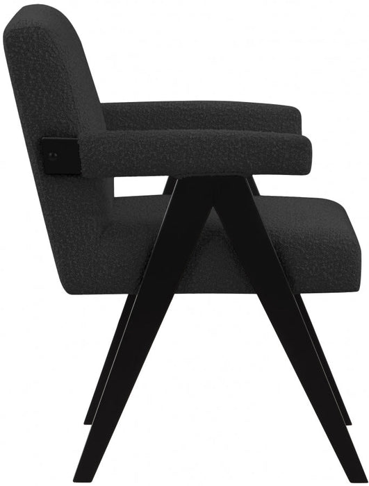 Woodloch Black Boucle Fabric Accent Chair - 481Black - Vega Furniture