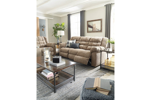 Workhorse Cocoa Reclining Sofa - 5840188 - Vega Furniture