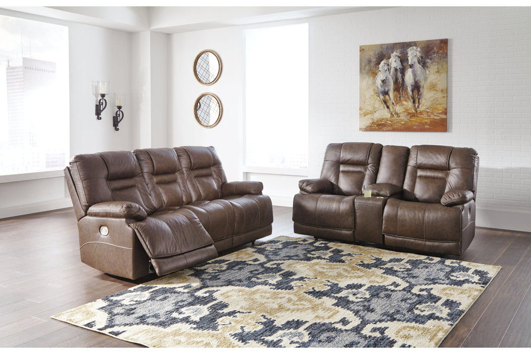 Wurstrow Umber Power Reclining Loveseat - U5460318 - Vega Furniture