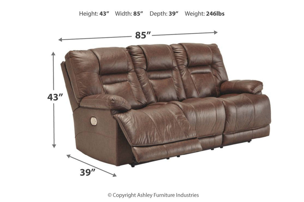 Wurstrow Umber Power Reclining Sofa - U5460315 - Vega Furniture