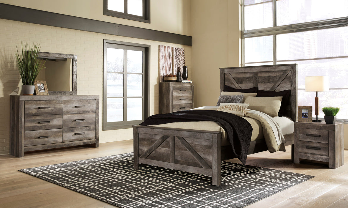 Wynnlow Gray Crossbuck Panel Bedroom Set - SET | B440-56 | B440-58 | B440-99 | B440-31 | B440-92 - Vega Furniture