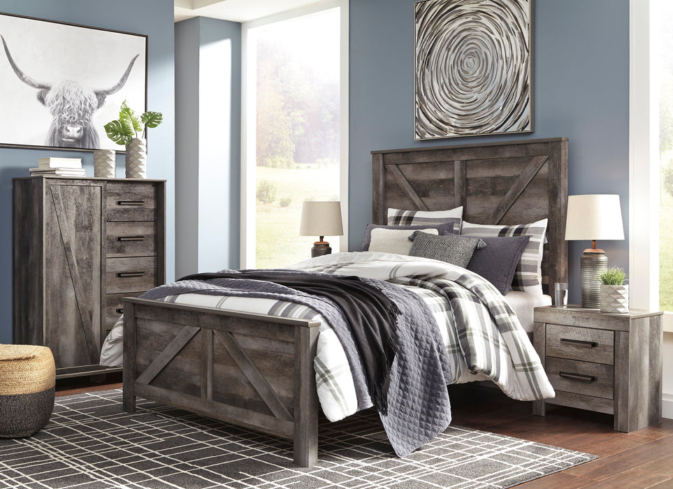 Wynnlow Gray Crossbuck Panel Bedroom Set - SET | B440-56 | B440-58 | B440-99 | B440-31 | B440-92 - Vega Furniture