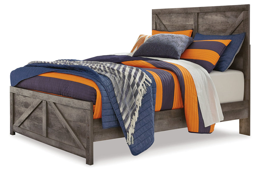 Wynnlow Gray Full Crossbuck Panel Bed - SET | B440-55 | B440-86 - Vega Furniture