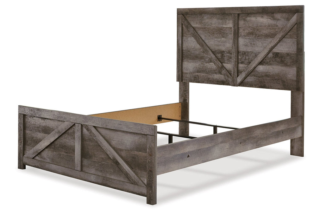 Wynnlow Gray Full Crossbuck Panel Bed - SET | B440-55 | B440-86 - Vega Furniture