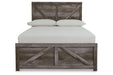 Wynnlow Gray Full Crossbuck Panel Bed - SET | B440-55 | B440-86 - Vega Furniture
