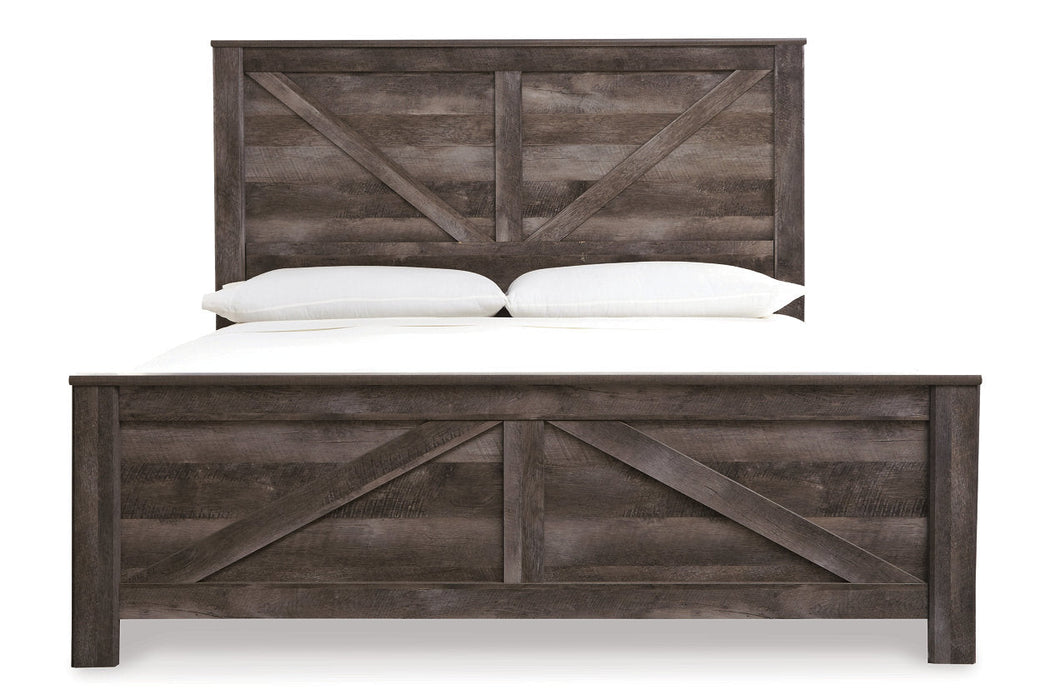 Wynnlow Gray King Crossbuck Panel Bed - SET | B440-56 | B440-58 | B440-99 - Vega Furniture