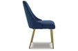 Wynora Blue/Gold Finish Dining Chair, Set of 2 - D292-01 - Vega Furniture