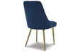 Wynora Blue/Gold Finish Dining Chair, Set of 2 - D292-01 - Vega Furniture