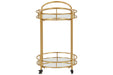Wynora Gold Bar Cart - A4000099 - Vega Furniture