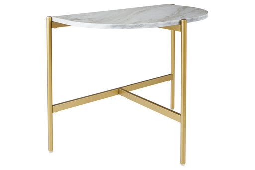 Wynora White/Gold Chairside End Table - T192-7 - Vega Furniture
