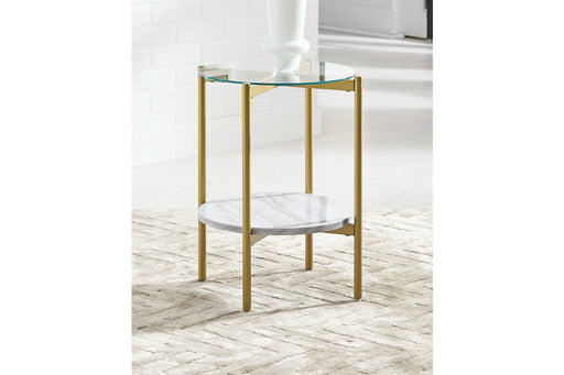 Wynora White/Gold End Table - T192-6 - Vega Furniture