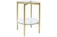 Wynora White/Gold End Table - T192-6 - Vega Furniture