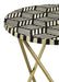 Xenia Black/White Round Accent Table with Hairpin Legs - 935878 - Vega Furniture