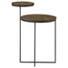 Yael Natural/Gunmetal Round Accent Table - 935980 - Vega Furniture