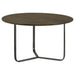 Yaritza Natural/Gunmetal Round Accent Table with Triangle Wire Base - 935995 - Vega Furniture