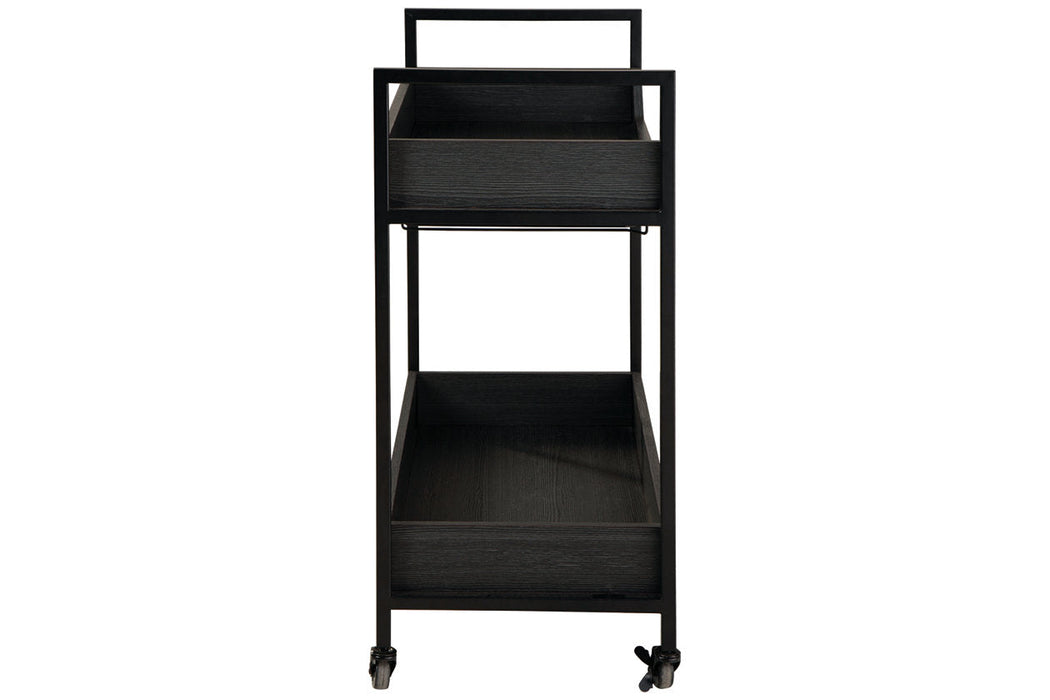 Yarlow Black/Gray Bar Cart - A4000392 - Vega Furniture