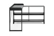 Yarlow Black Home Office L-Desk - H215-24 - Vega Furniture