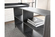 Yarlow Black Home Office L-Desk - H215-24 - Vega Furniture
