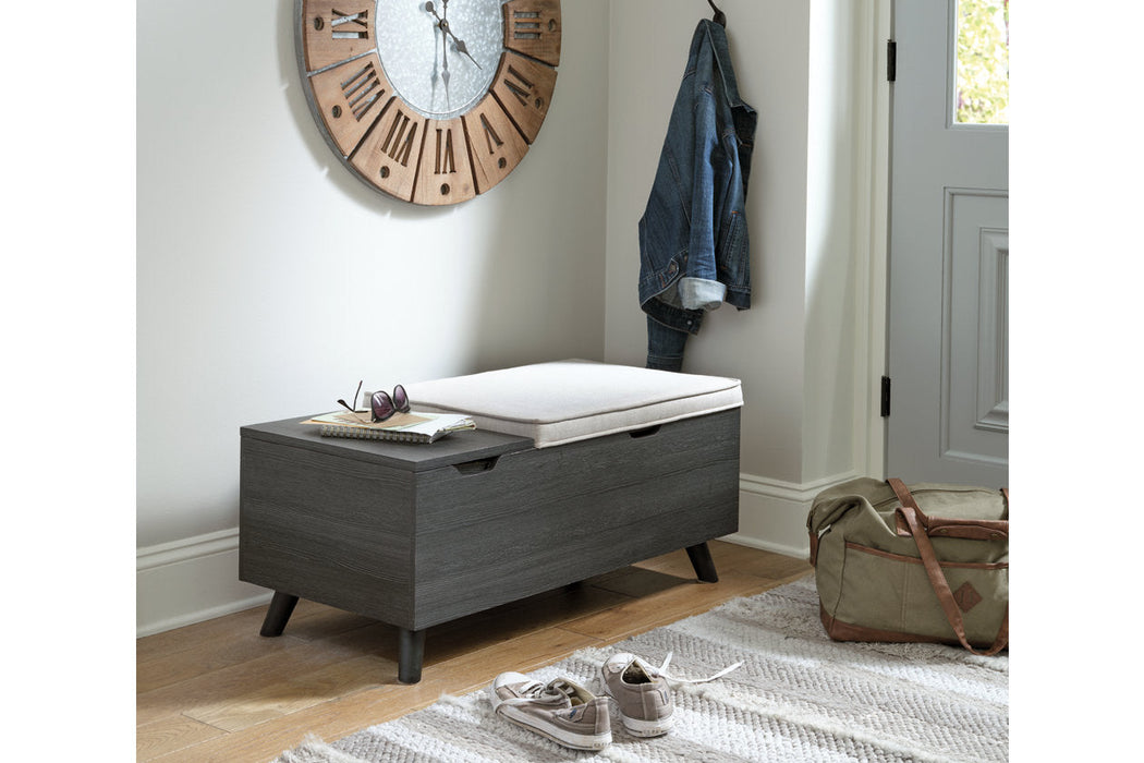 Yarlow Linen/Gray Storage Bench - A3000321 - Vega Furniture