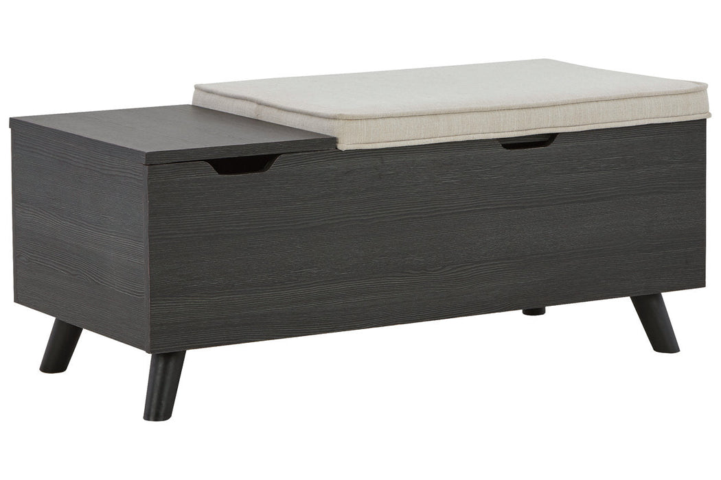 Yarlow Linen/Gray Storage Bench - A3000321 - Vega Furniture