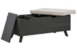 Yarlow Linen/Gray Storage Bench - A3000321 - Vega Furniture