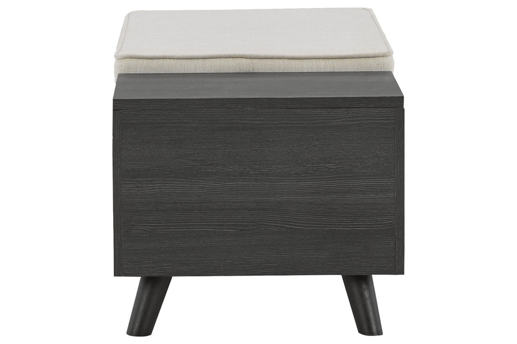 Yarlow Linen/Gray Storage Bench - A3000321 - Vega Furniture