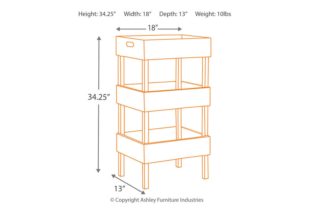 Yulton Antique White Storage Shelf - A4000091 - Vega Furniture