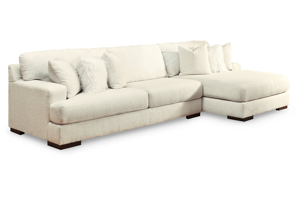 Zada Ivory 2-Piece RAF Sectional - SET | 5220417 | 5220466 - Vega Furniture