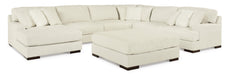Zada Ivory 5-Piece LAF Sectional - SET | 5220416 | 5220446(2) | 5220477 | 5220467 | 5220408 - Vega Furniture