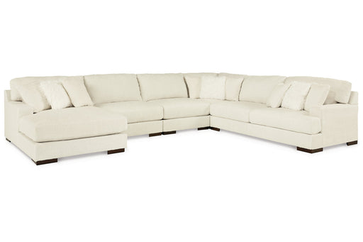 Zada Ivory 5-Piece LAF Sectional - SET | 5220416 | 5220446(2) | 5220477 | 5220467 | 5220408 - Vega Furniture