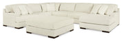 Zada Ivory 5-Piece RAF Sectional - SET | 5220417 | 5220446(2) | 5220477 | 5220466 | 5220408 - Vega Furniture