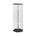 Zahavah Black/Clear 4-Shelf Hexagon Shaped Curio Cabinet - 950276 - Vega Furniture