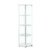 Zahavah White/Clear 4-Shelf Hexagon Shaped Curio Cabinet - 950001 - Vega Furniture