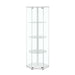 Zahavah White/Clear 4-Shelf Hexagon Shaped Curio Cabinet - 950001 - Vega Furniture