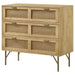 Zamora Natural/Antique Brass 3-Drawer Accent Cabinet - 959579 - Vega Furniture