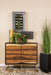 Zara Black Walnut/Gold 2-Drawer Accent Cabinet - 953447 - Vega Furniture